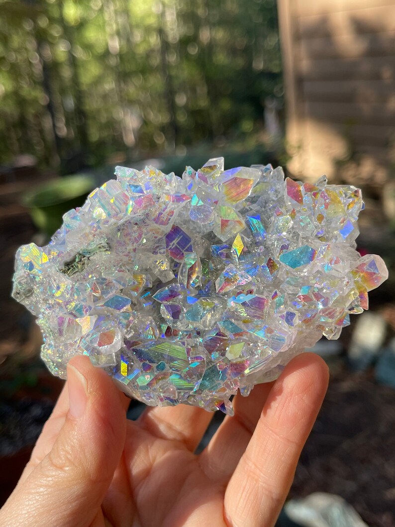 Prismatic Angel Aura Apophyllite Stalactite