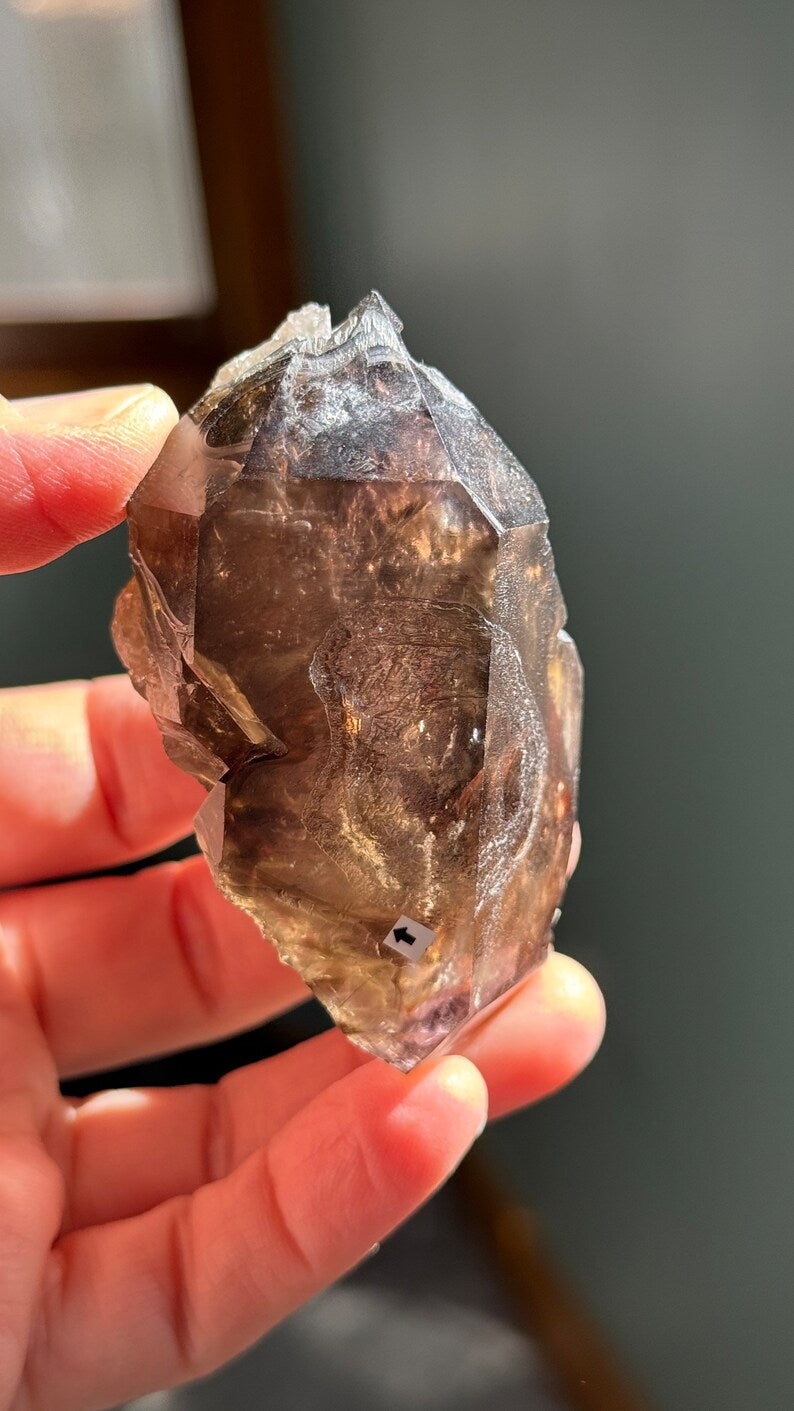 Smoky Elestial Enhydro Quartz, 113g Brazil