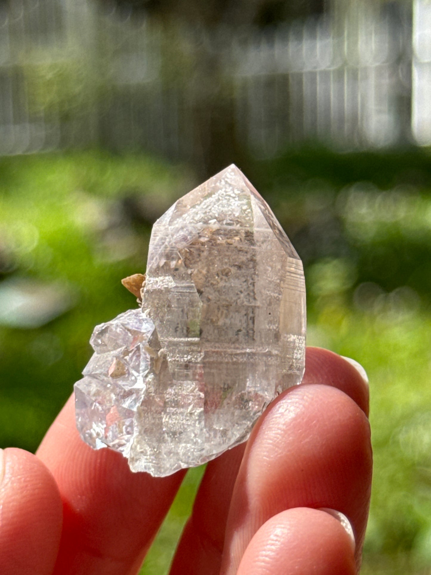 Fluorite on Phantom Quartz, 17g Yaogangxian Minerals