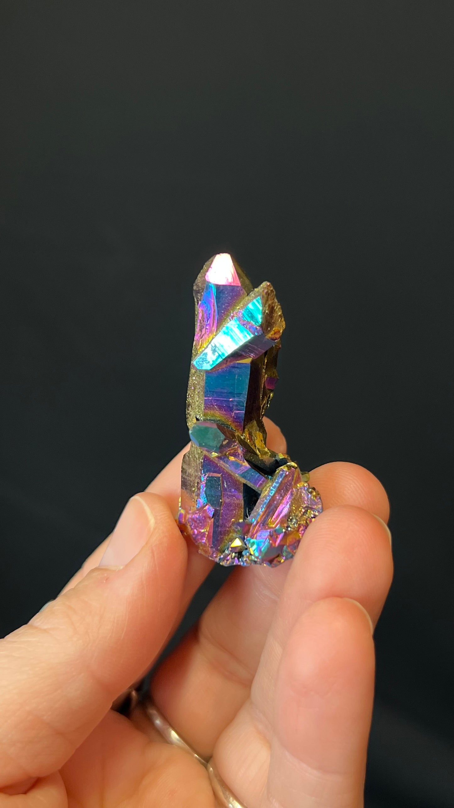 Smoky Flame Aura Quartz