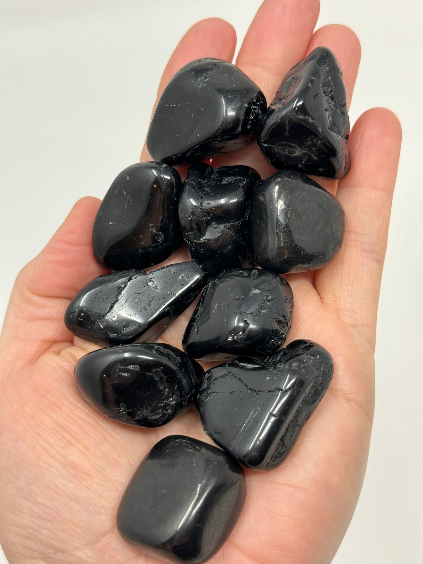 One Black Tourmaline Tumbled Stone