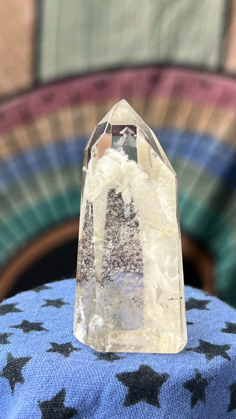 Mini Phantom Quartz Generator with Cerussite, 34g Brazil