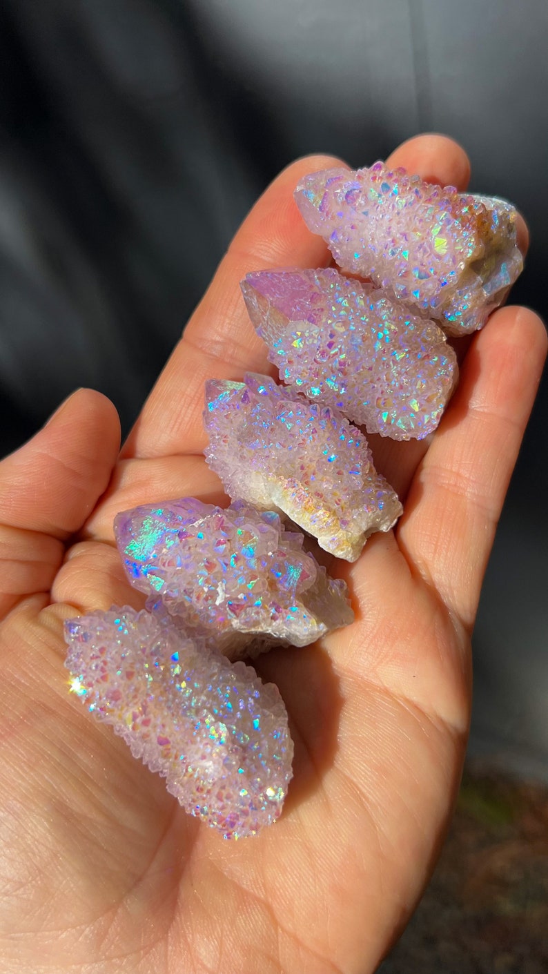 ONE Lavender Angel Aura Spirit Quartz Point