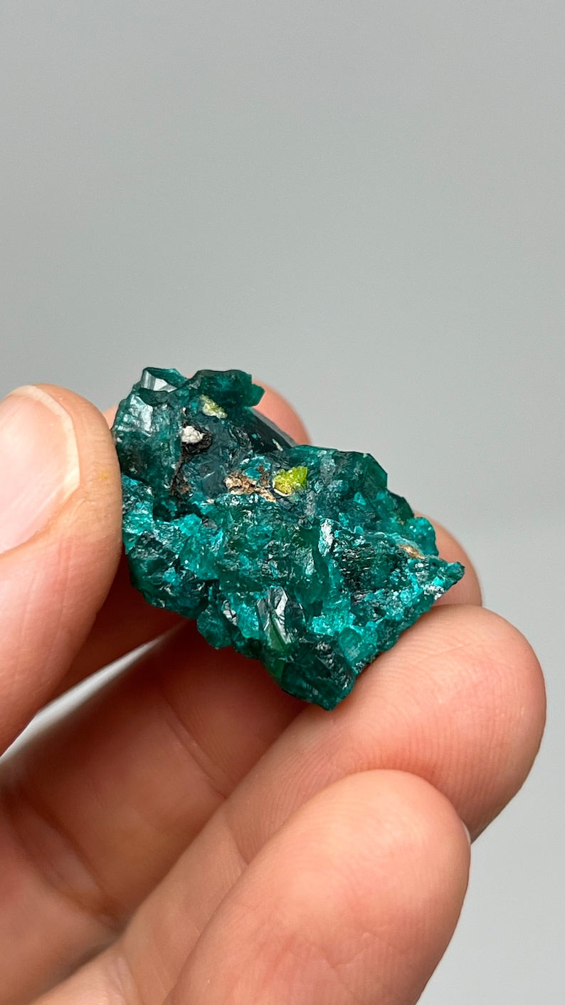 Prismatic Dioptase, Emerald Green Crystal, Pool Dept. Congo