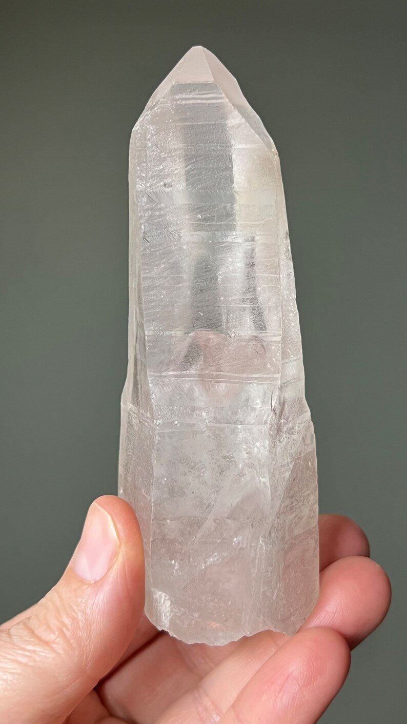 Pink Lemurian Key Quartz