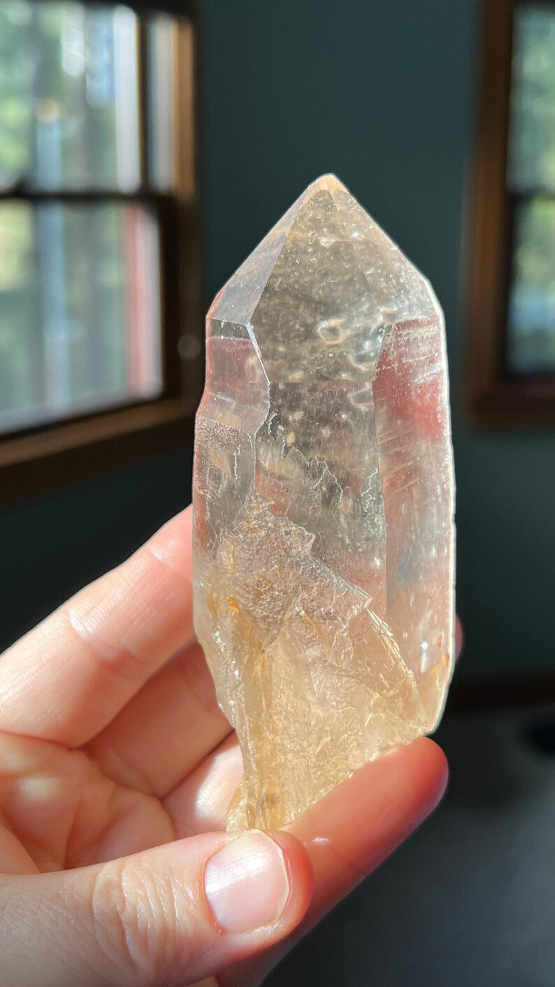 Pink Lemurian Golden Healer Quartz, Brazil