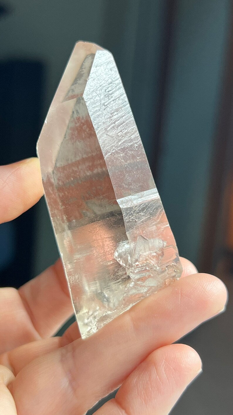 Prismatic Pink Lemurian Time-Link Quartz, Brazil