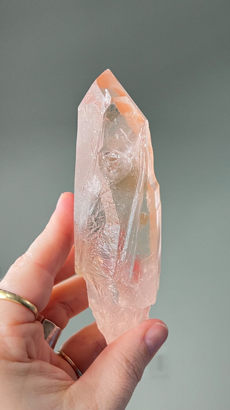 Lustrous Golden Healer Key Lemurian Quartz