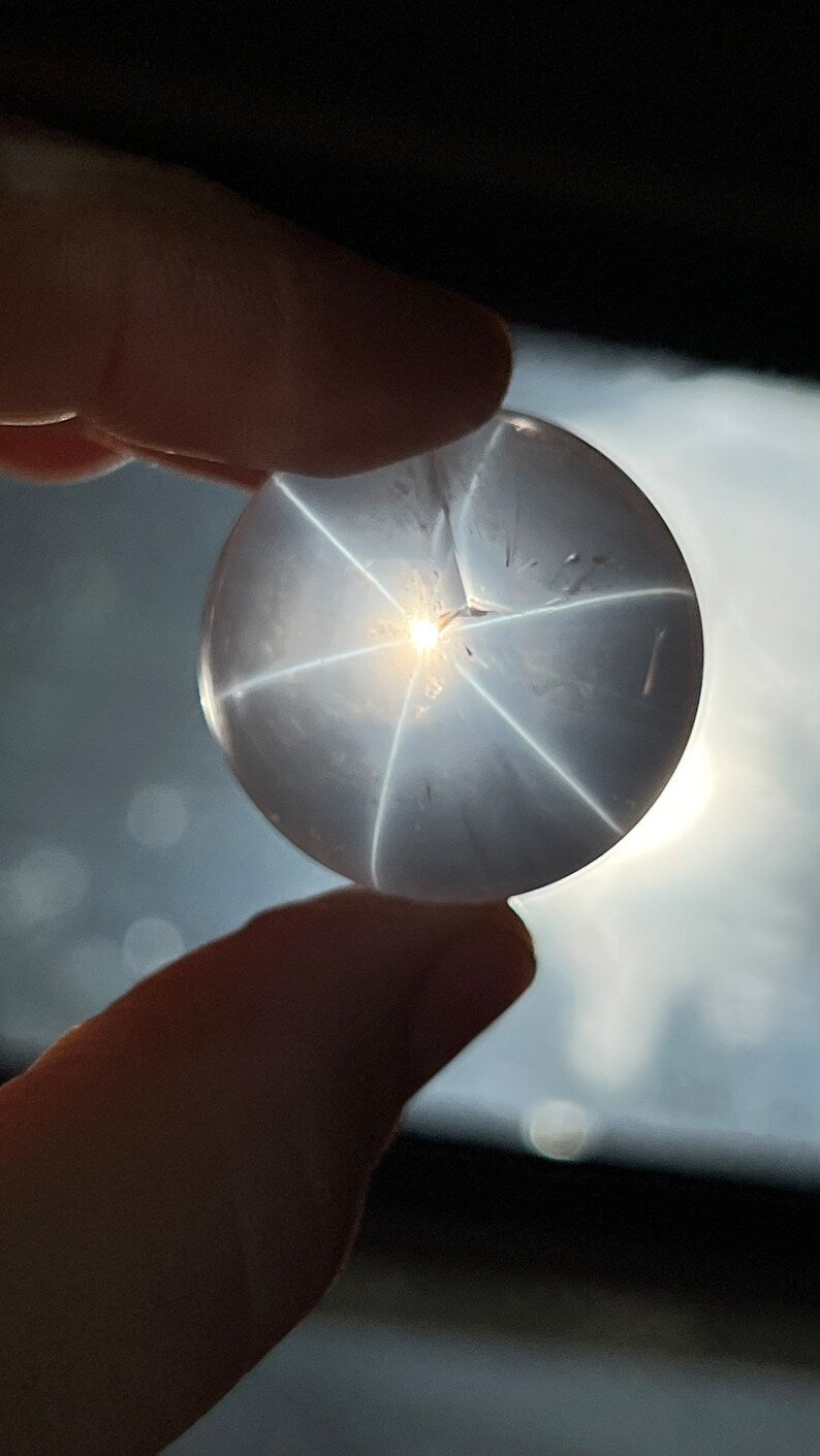 Gem-grade Star Rose Quartz Sphere, Brazil 39g