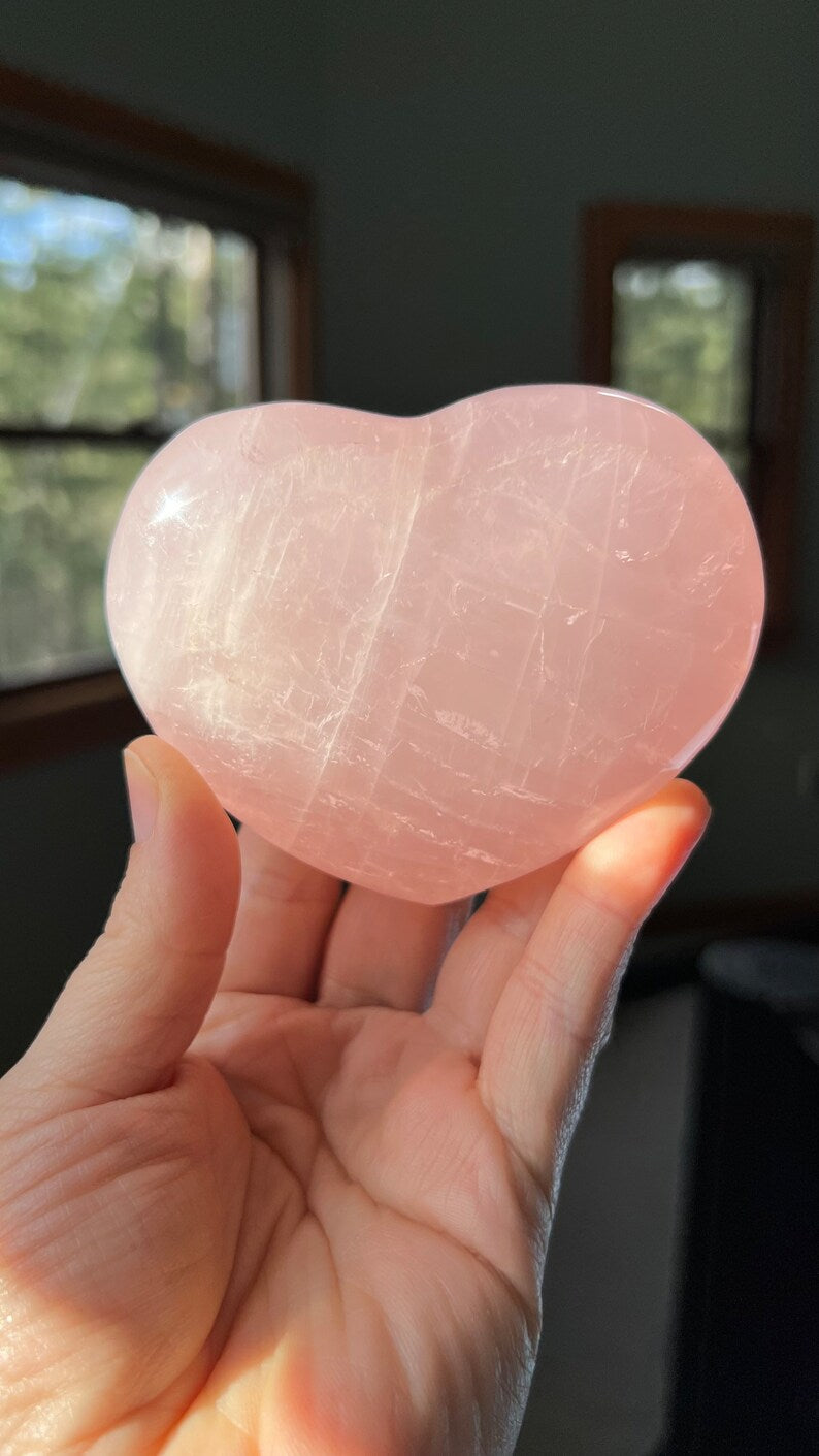 Rose Quartz Crystal Heart, Brazil