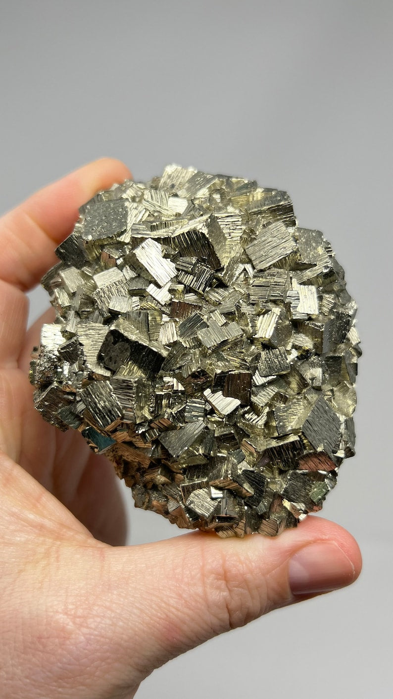 Prismatic Pyrite Crystal, Huanzala Mine Peru