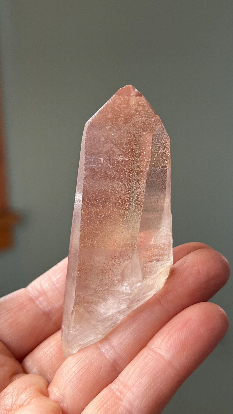 Prismatic Pink Lemurian Quartz, 75g Brazil