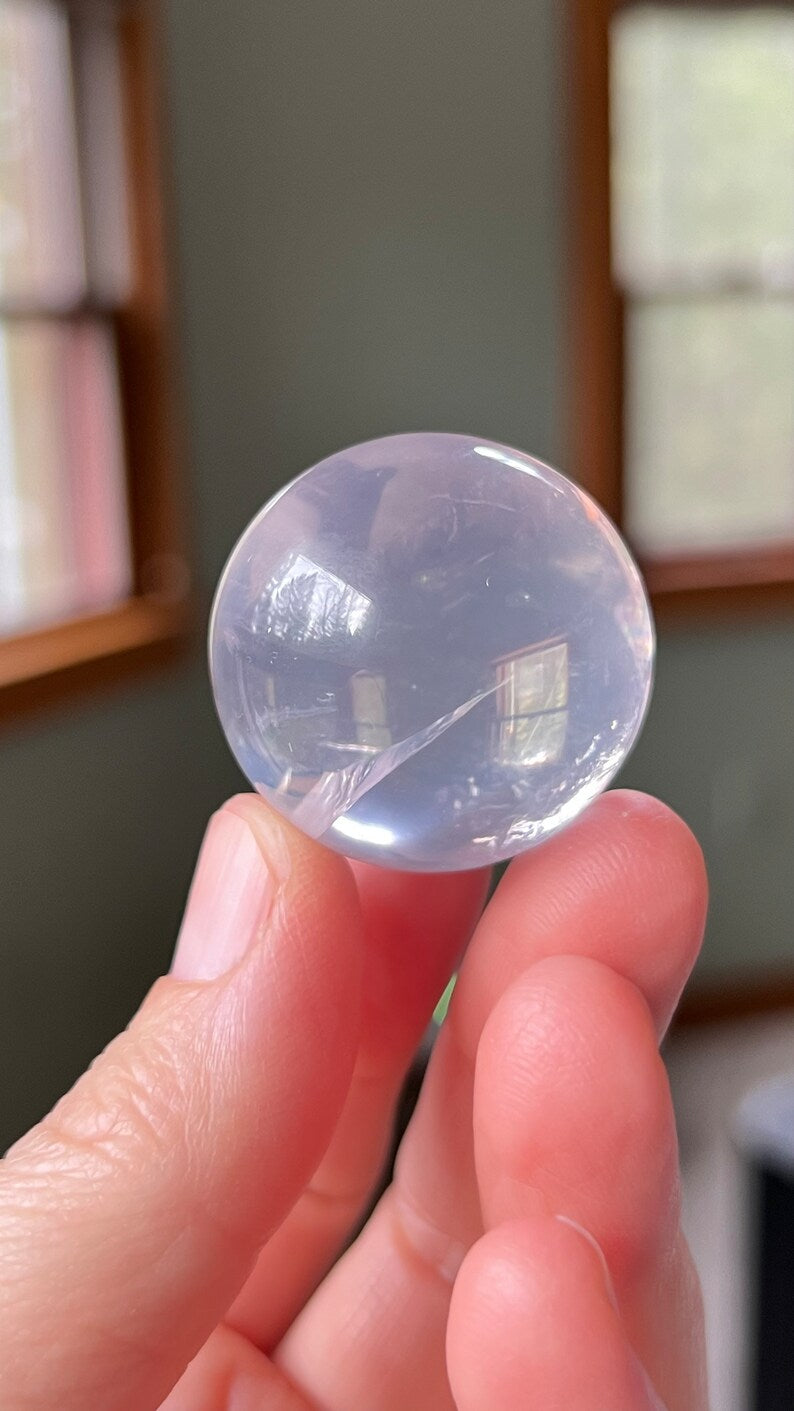 Gem-grade Star Rose Quartz Sphere, Brazil 50g