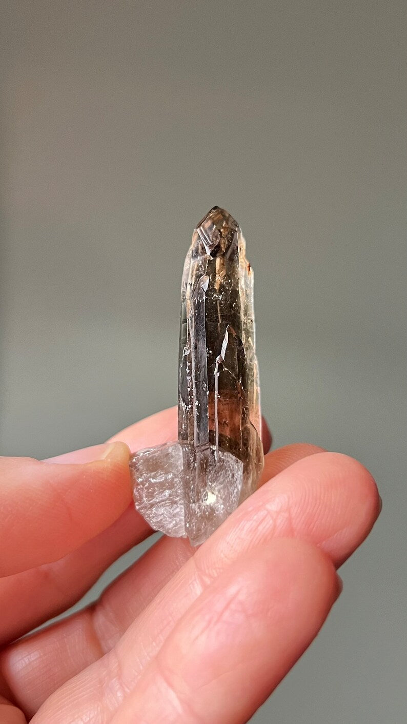 Prismatic Elestial Smoky Quartz Point, 11g Malawi