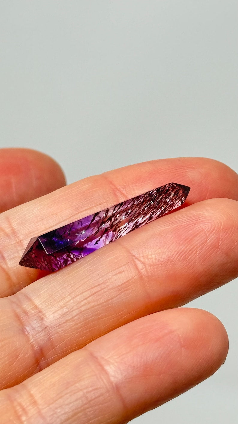 Tiny Prismatic Super Seven DT Wand, Melody's Stone, Brazil