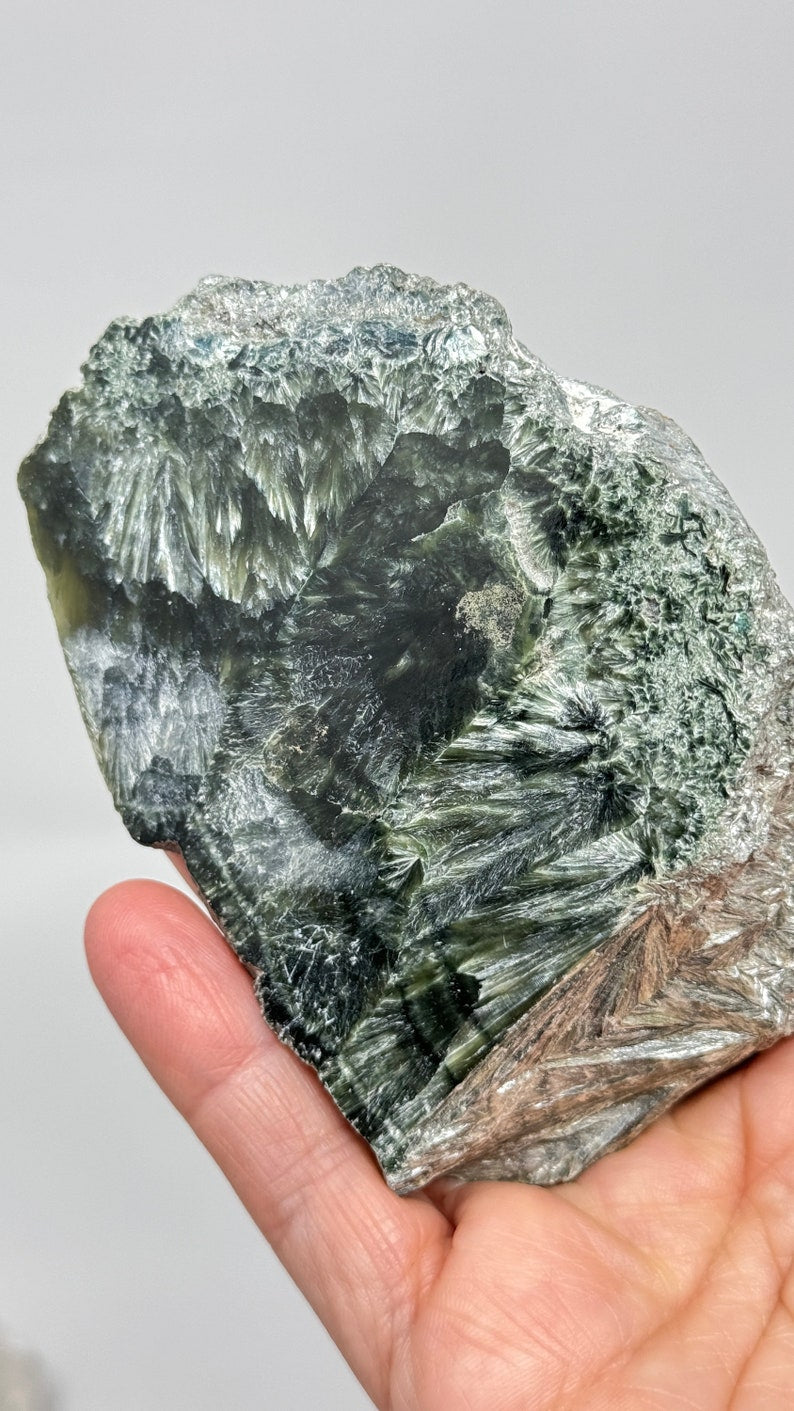 Seraphinite Polished Display Slab, 247g Russia