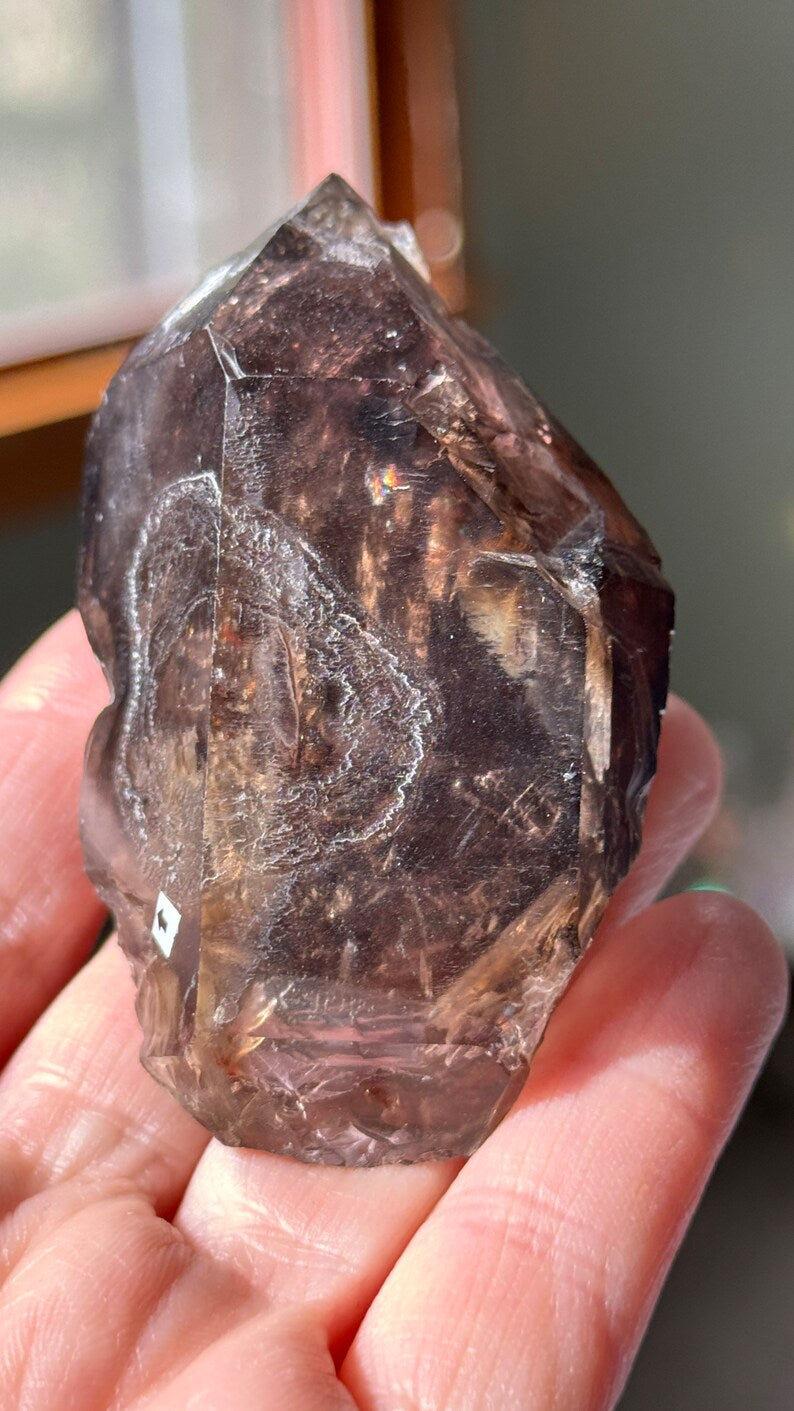 Smoky Elestial Enhydro Quartz, 113g Brazil