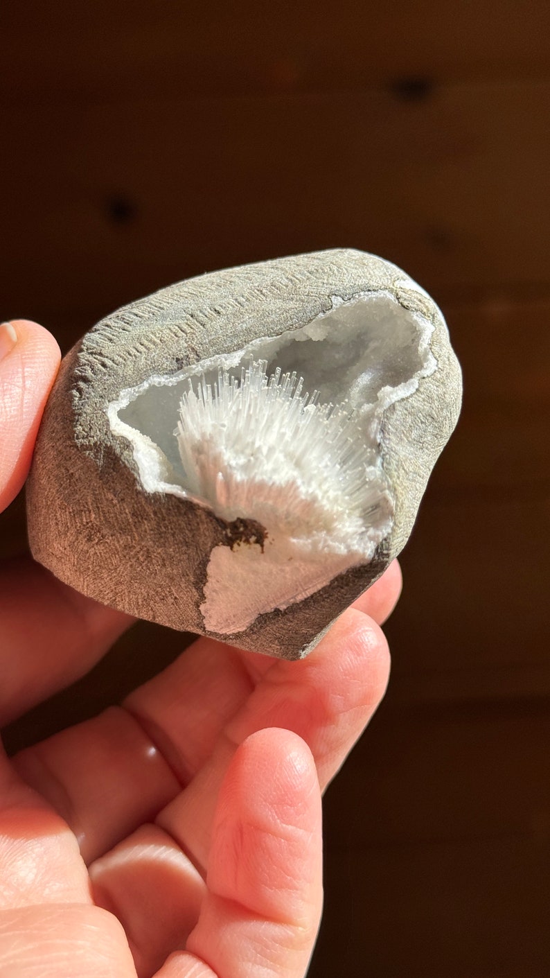 Sparkling Natrolite Geode, India