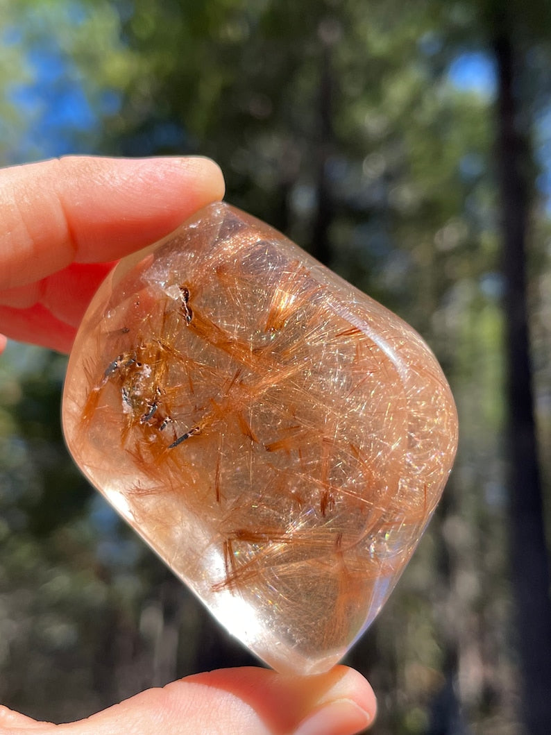 Prismatic Gold Rutile in Quartz, Lawrence Stoller, Brazil