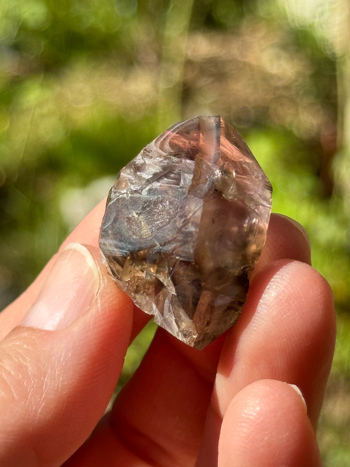 Smoky Elestial 'Herkimer' Quartz with Amethyst, 14g Brazil