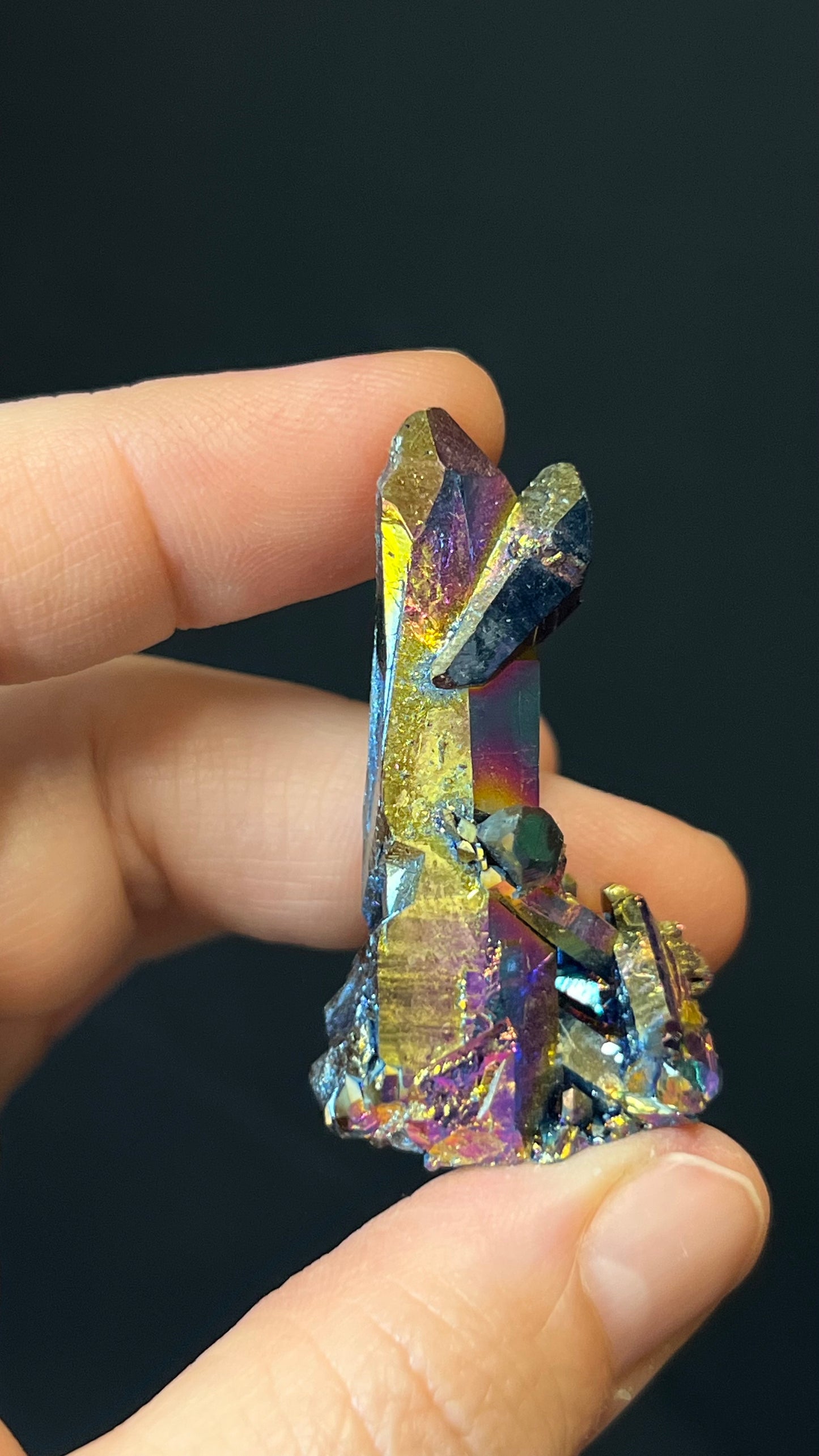 Smoky Flame Aura Quartz