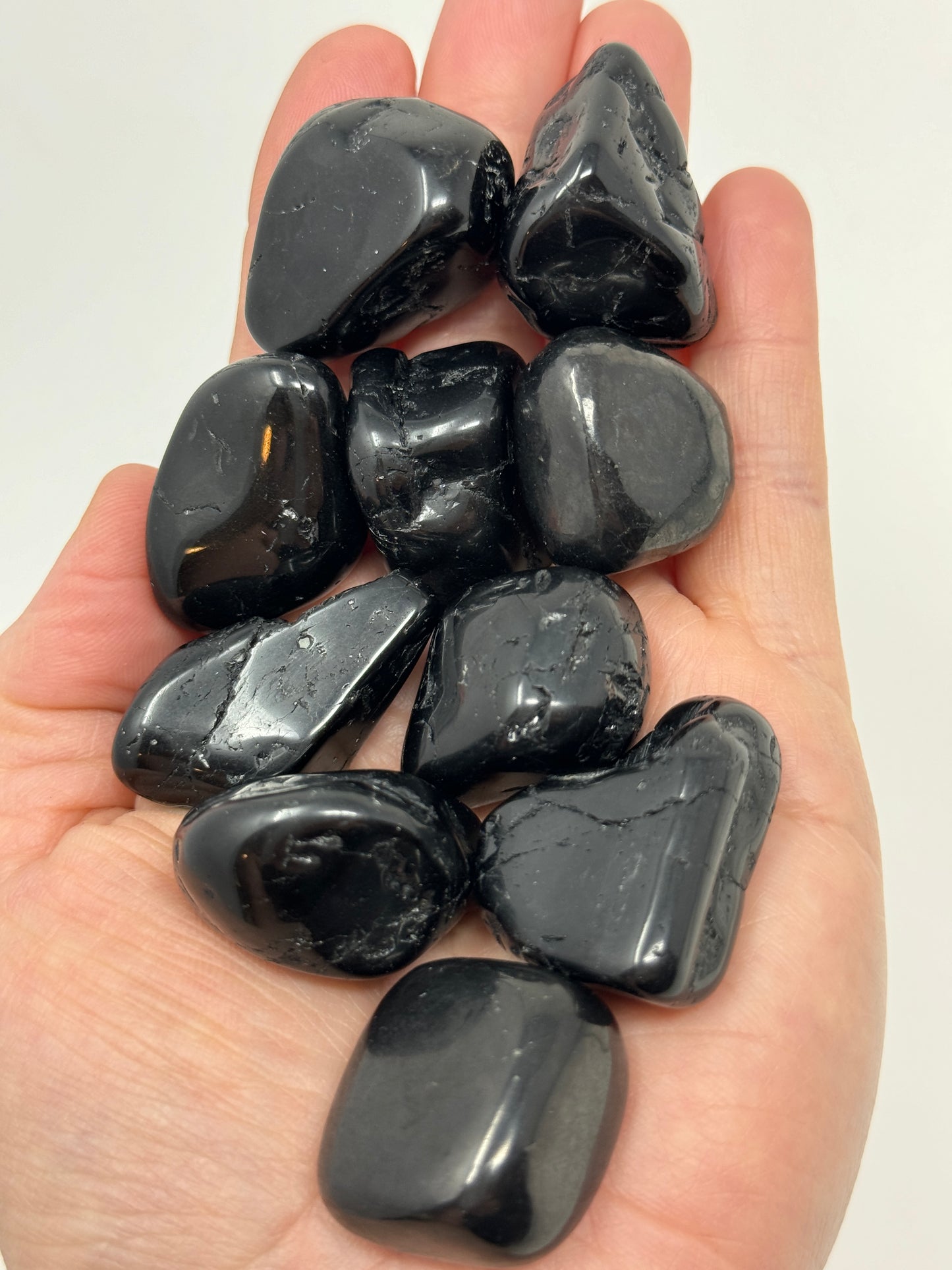 One Black Tourmaline Tumbled Stone