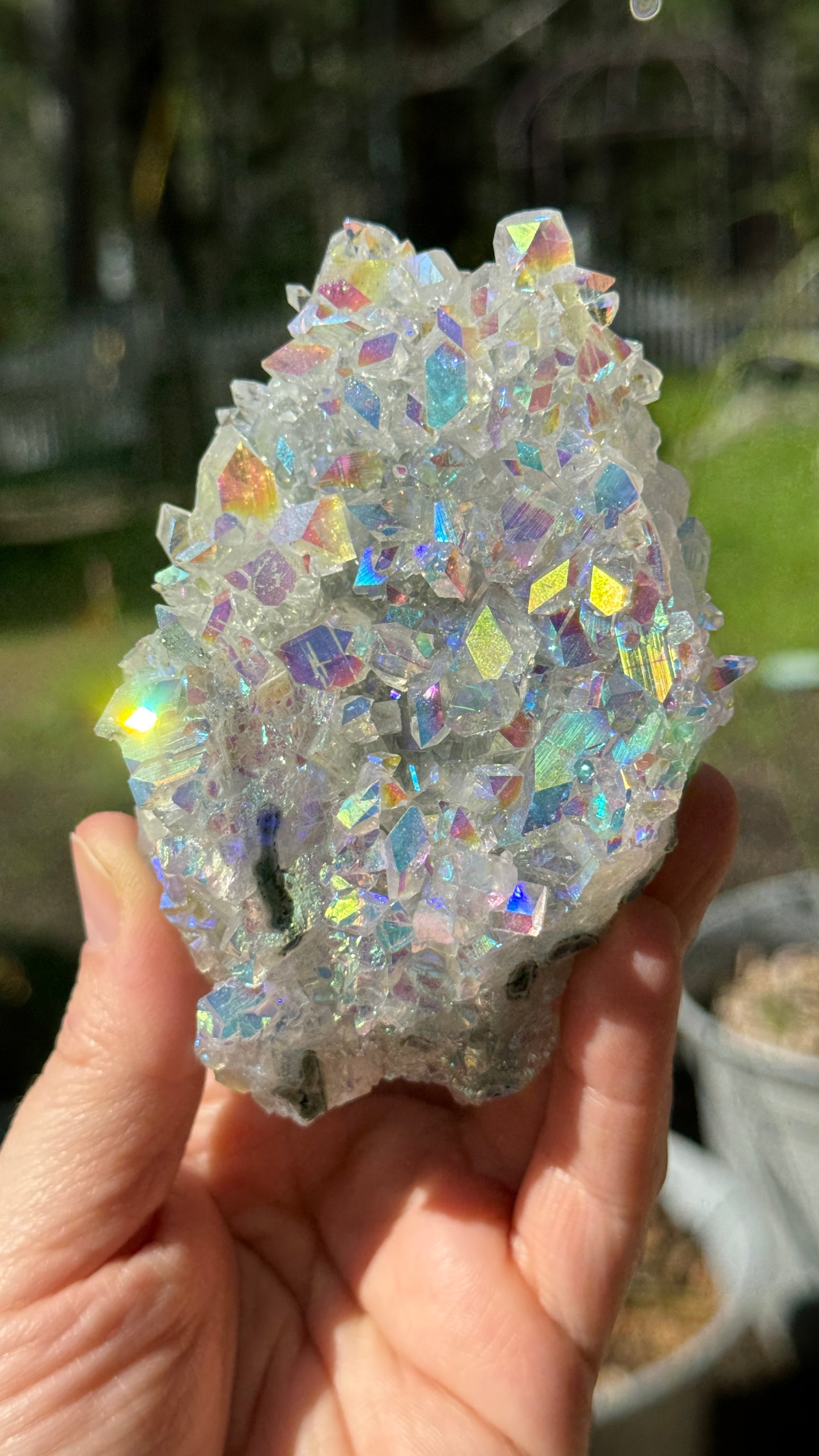 Prismatic Angel Aura Apophyllite Stalactite