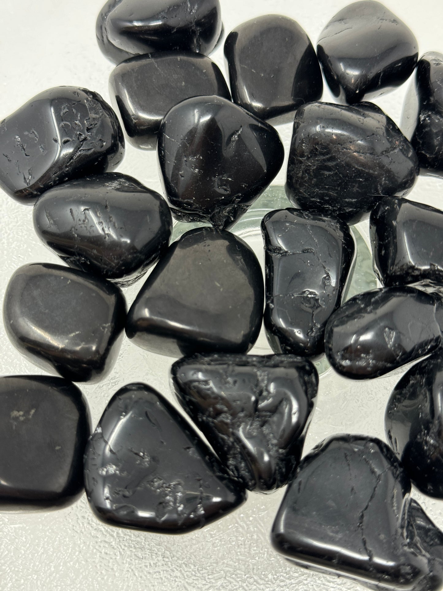 One Black Tourmaline Tumbled Stone
