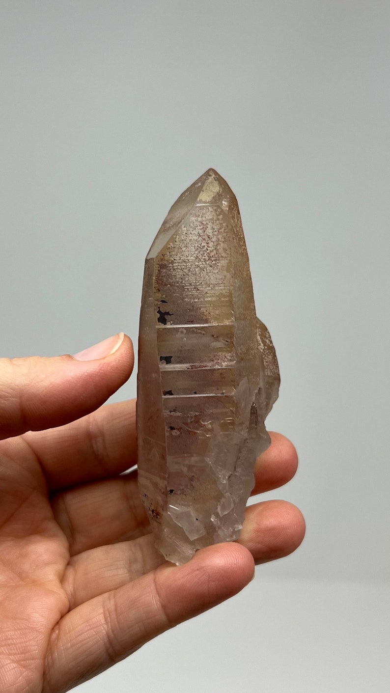 737 Pink Lemurian Recordkeeper Quartz