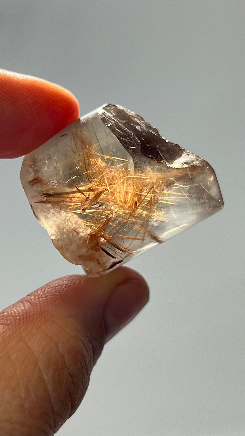 Gold Rutile in Quartz, 22g Brazil
