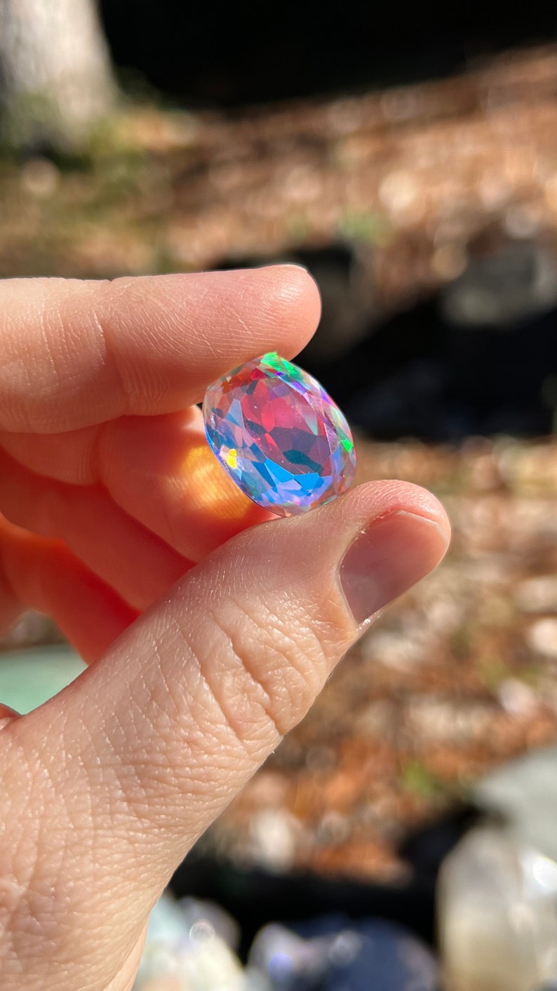 Angel Aura Quartz Facet Gemstone