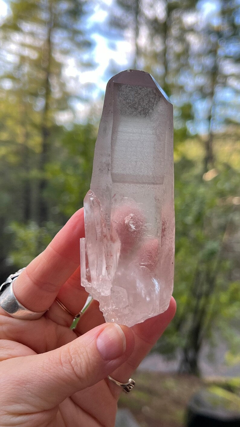 Pink Lemurian Recordkeeper Quartz