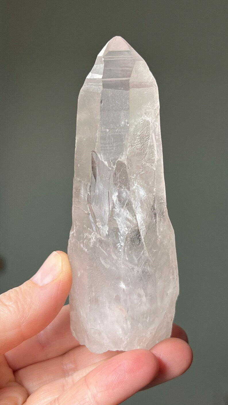 Pink Lemurian Key Quartz