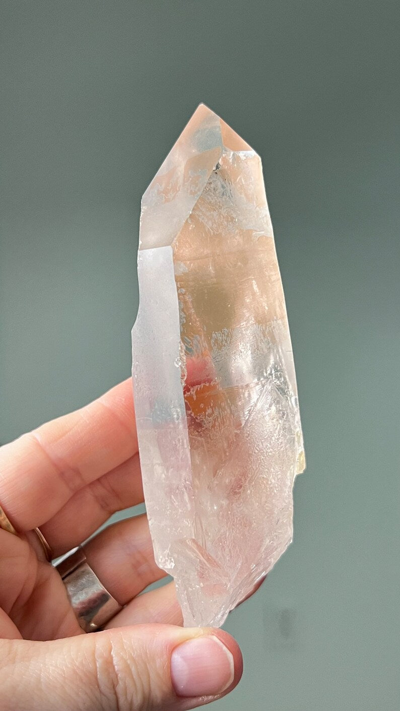 Lustrous Golden Healer Key Lemurian Quartz