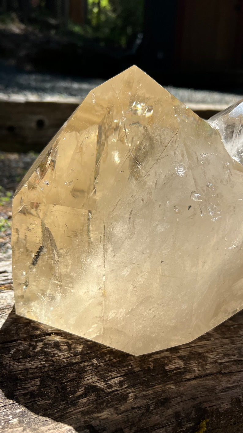 Large Elestial Citrine Decorator Crystal