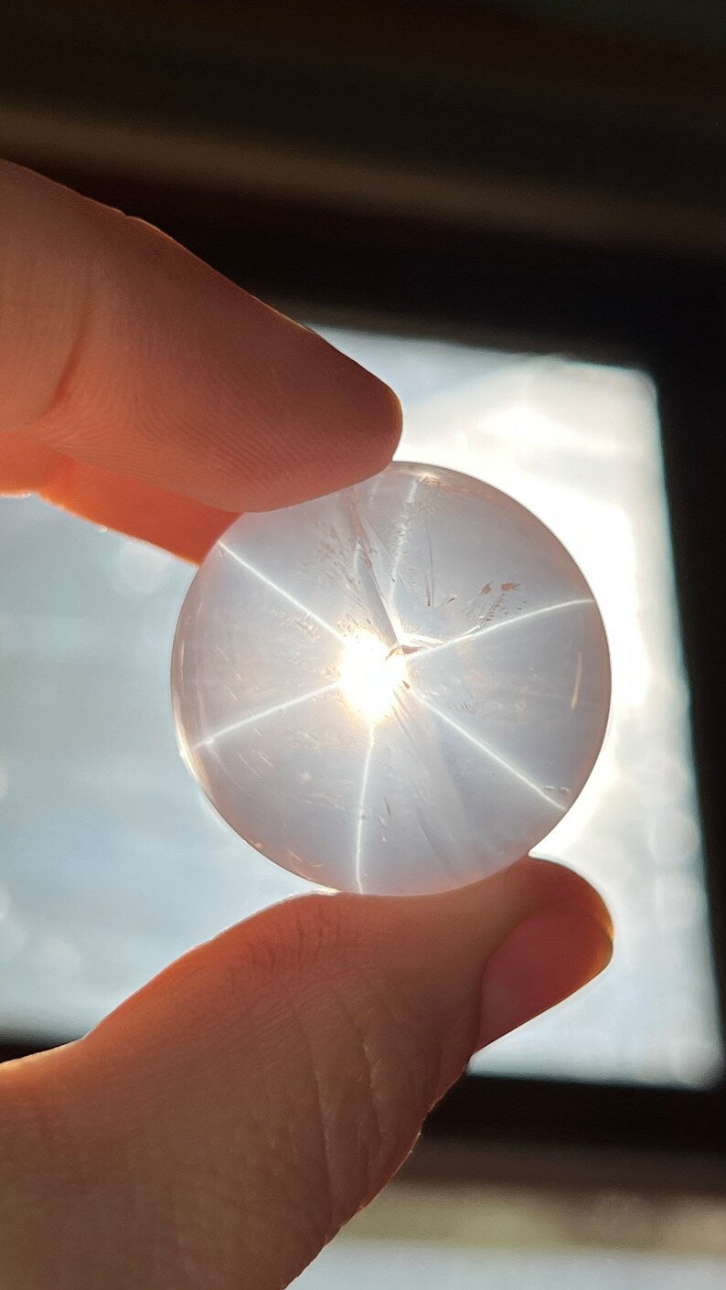 Gem-grade Star Rose Quartz Sphere, Brazil 39g