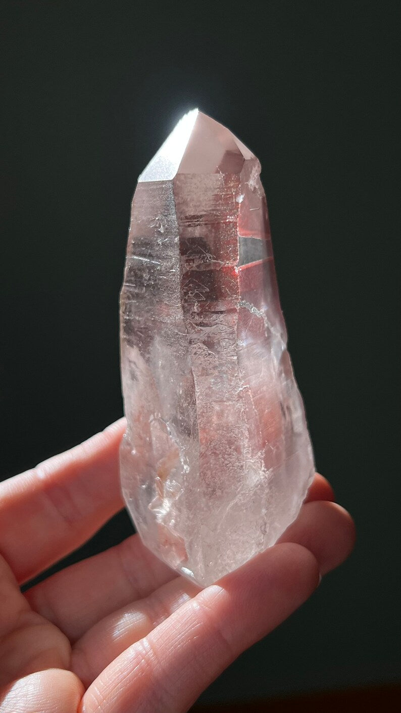 Prismatic Pink Lemurian Time-link Quartz