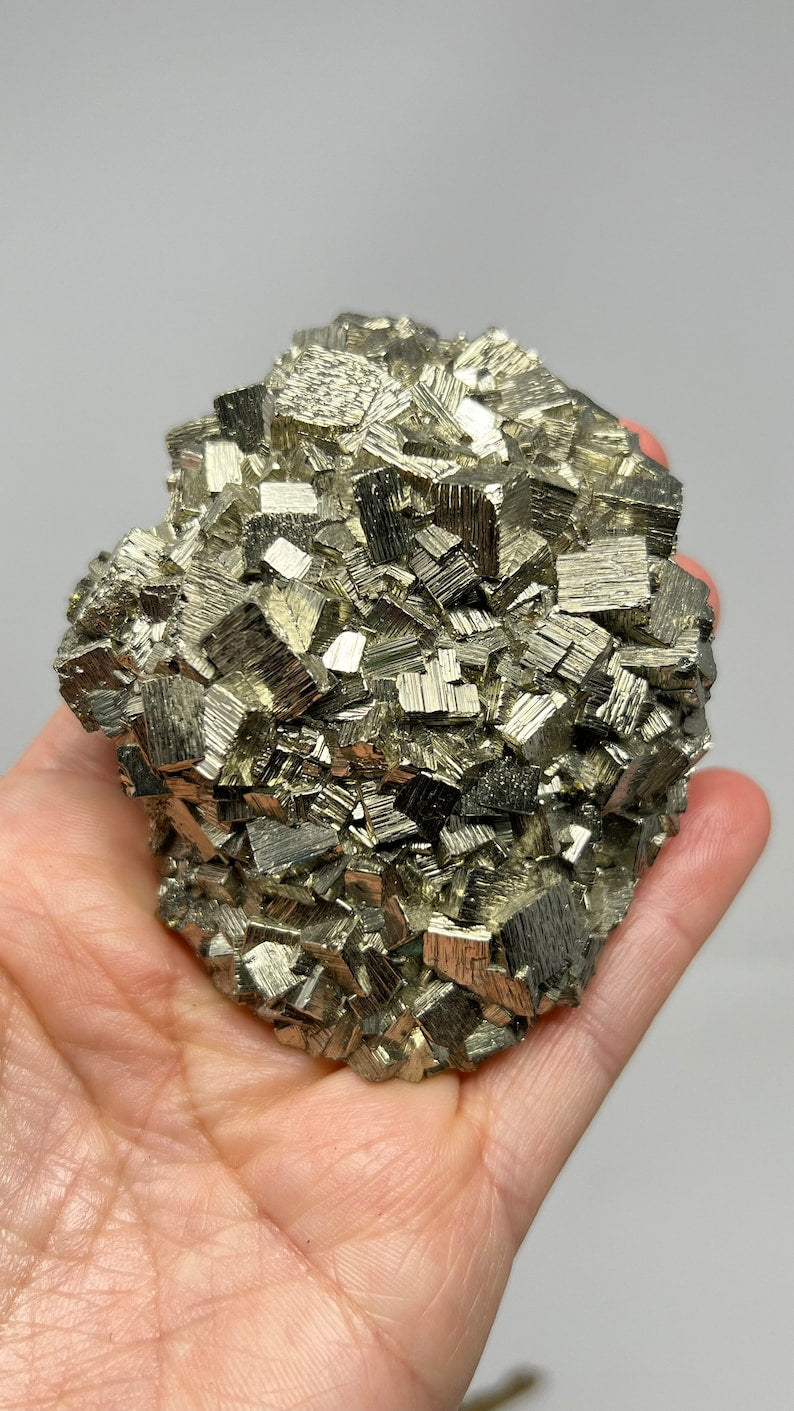 Prismatic Pyrite Crystal, Huanzala Mine Peru
