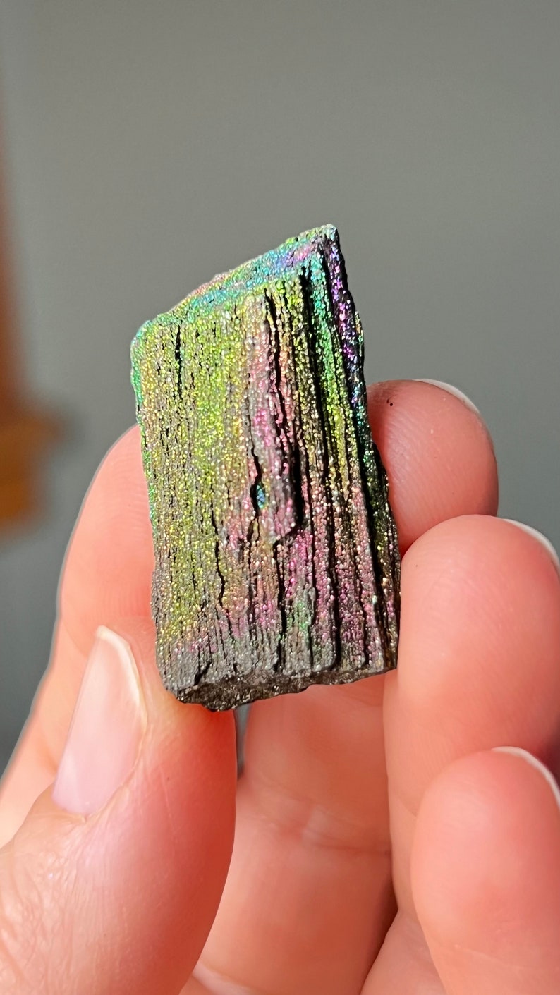 Iridescent Natural Hematite 44ct Andrade Mine, Brazil Rainbow Minerals