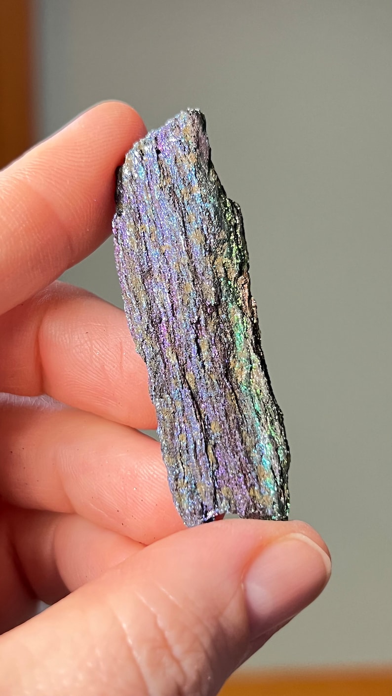 Iridescent Natural Hematite 47ct Andrade Mine, Brazil Rainbow Minerals