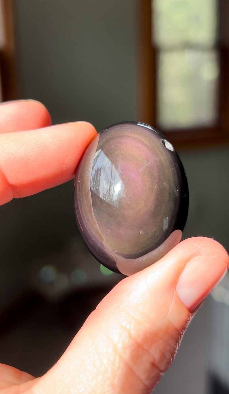 Rainbow Obsidian Drilled Pendant, 15g Mexico