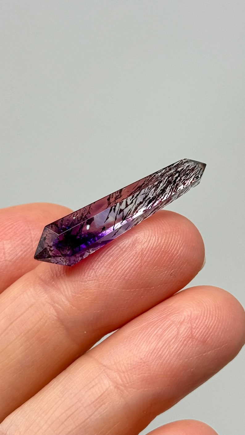 Tiny Prismatic Super Seven DT Wand, Melody's Stone, Brazil