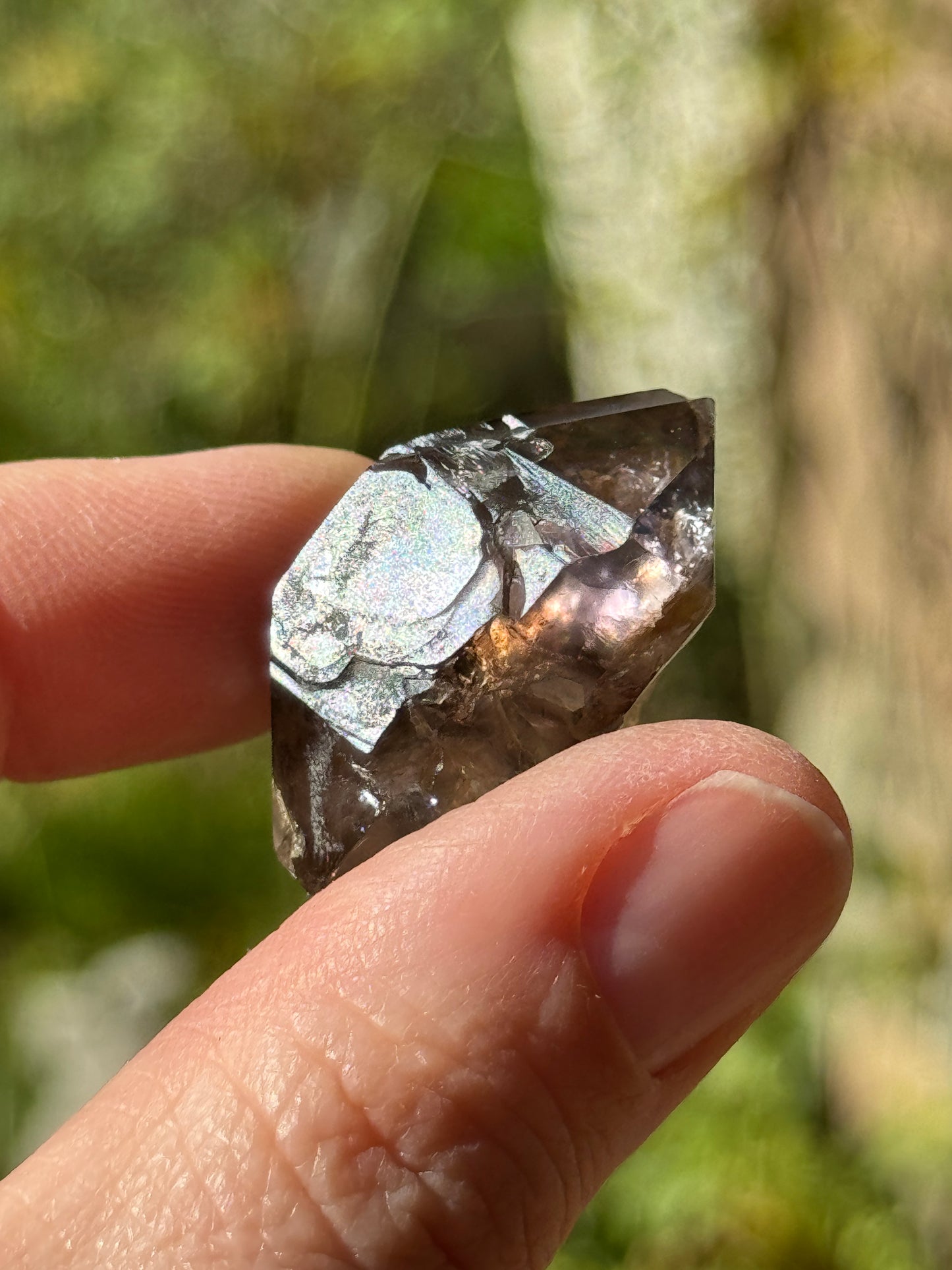 Smoky Elestial 'Herkimer' Quartz with Amethyst, 14g Brazil