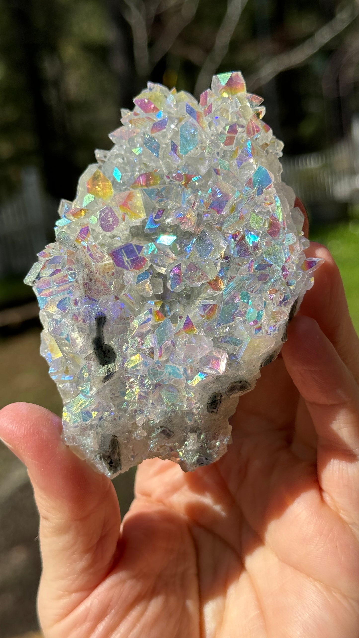 Prismatic Angel Aura Apophyllite Stalactite