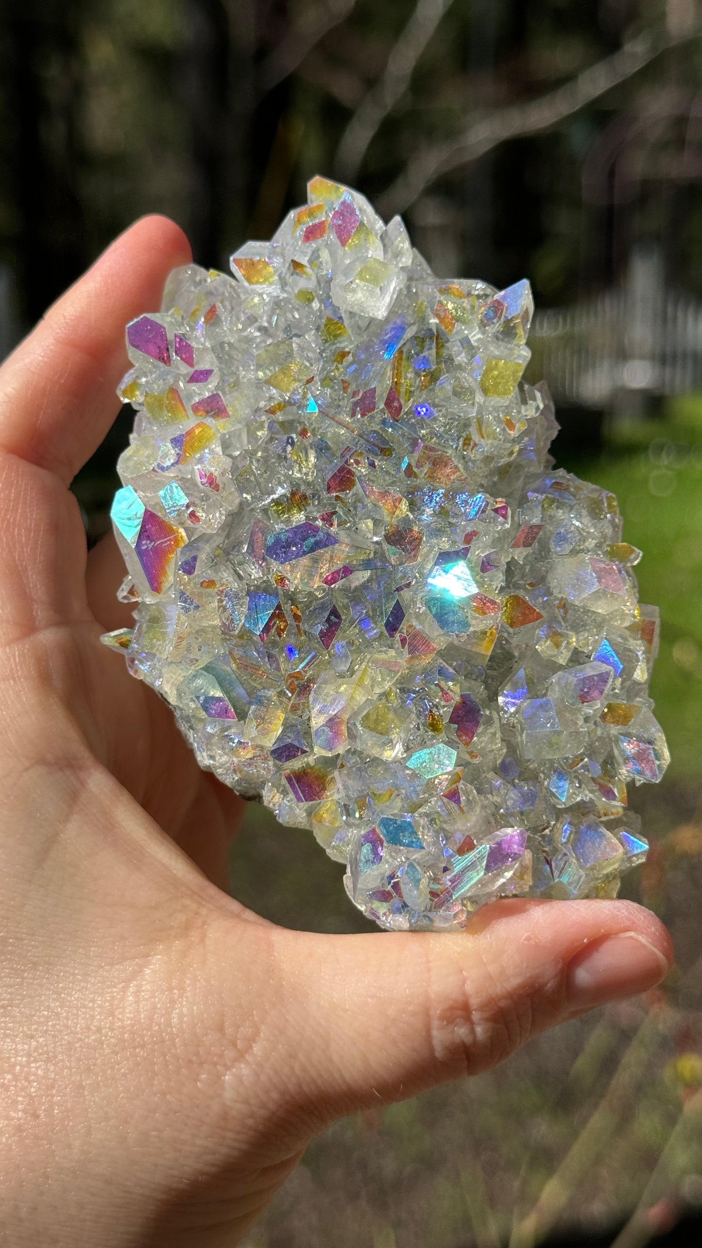 Prismatic Angel Aura Apophyllite Stalactite