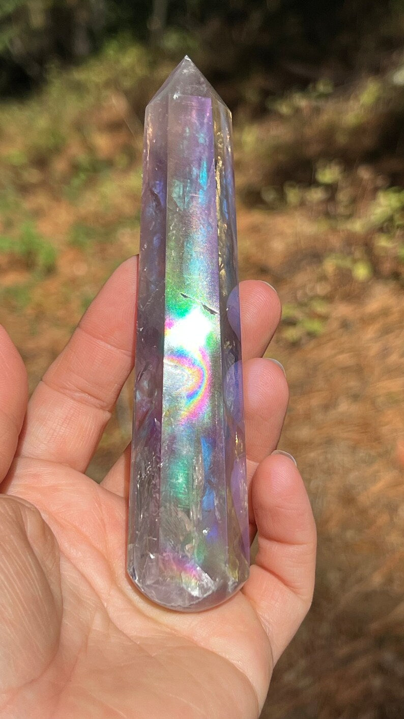 Angel Aura Amethyst Crystal Wand