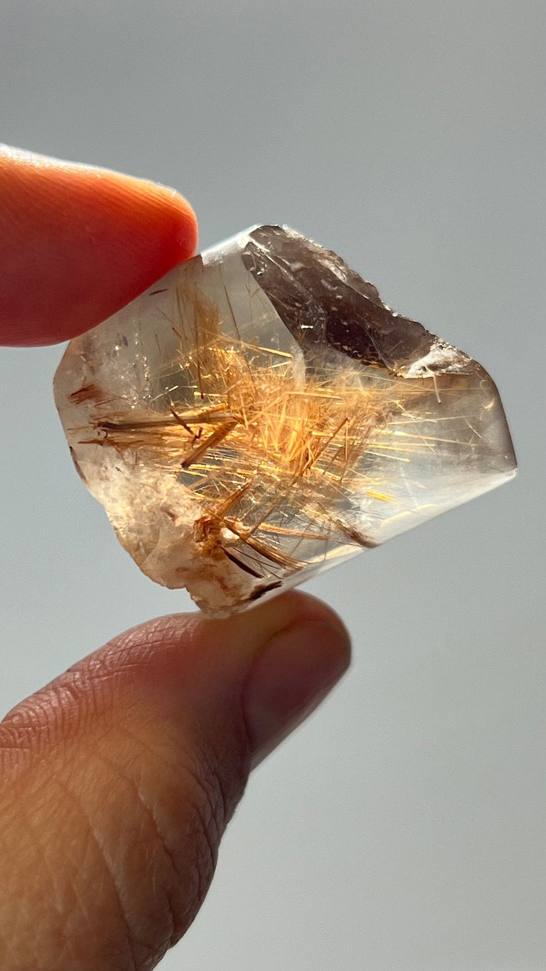 Gold Rutile in Quartz, 22g Brazil