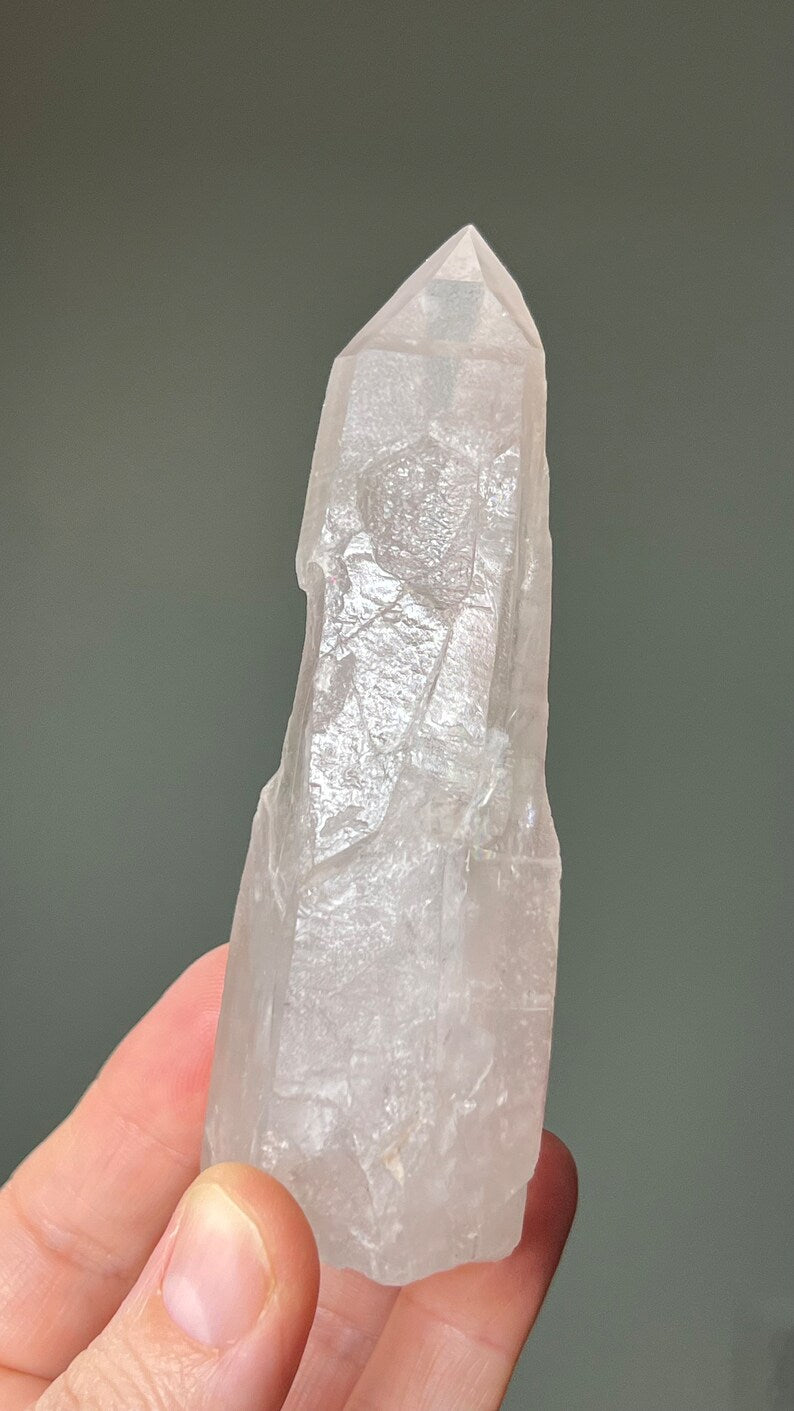 Pink Lemurian Key Quartz