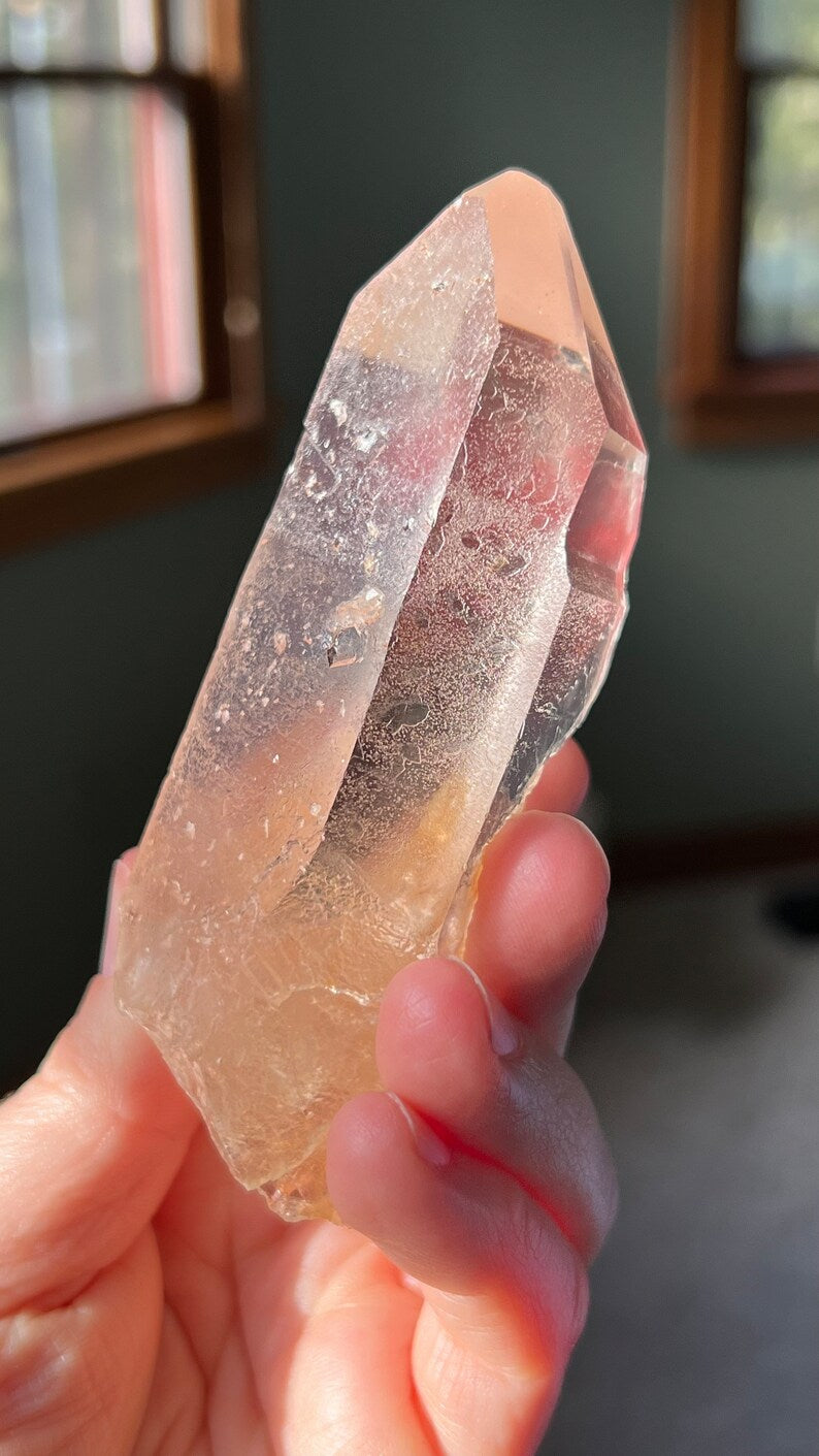 Pink Lemurian Golden Healer Quartz, Brazil
