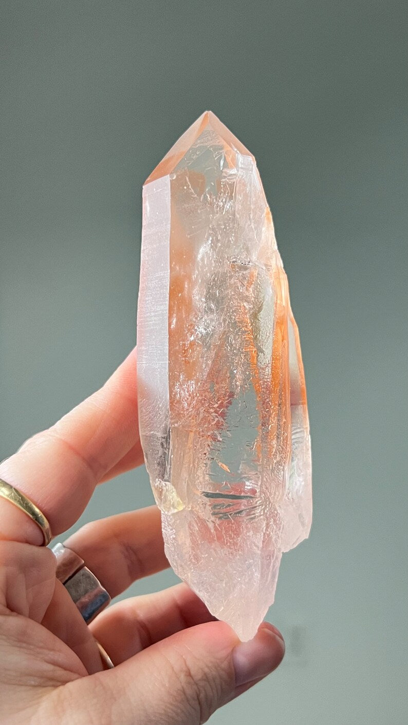 Lustrous Golden Healer Key Lemurian Quartz